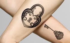 The heart locket tattoo symbolizes love for another whether realistic, contemporary, decorative victorian, black and. 45 Matching Lock And Key Tattoo Designs And Ideas For Couples