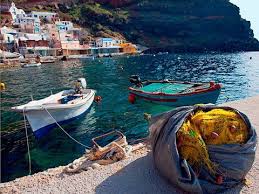 Port Of Oia Santorini Greece The Dock Where The Sisterhood Of The Traveling Pants Was Filmed Santorini Greece Wonders Of The World Greece