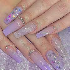 On a base of your choice, using a small dotting tool. 12 Lovely Purple Butterfly Nails Ideas Nailsinsider