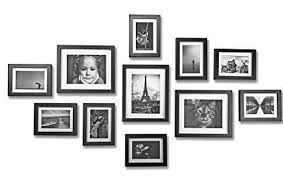 Ray Chow Black Photo Picture Gallery Wall Frame Set Solid Wood 11 Frames Glass Window Wi Wall Frame Set Gallery Wall Picture Frames Picture Gallery Wall