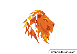 Lion Logo Abstract Lion Fire Art Lion Logo