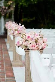 Flowers Arrangements On Pedestals Along The Wedding Aisle Wedding Aisle Decorations Wedding Aisle Church Wedding Decorations