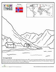 Free national flag of norway printable coloring page. Norway Worksheet Education Com