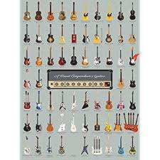 Amazon Com Pop Chart A Visual Compendium Of Guitars Poster