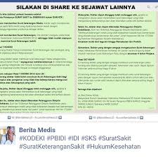 Namun tidak sedikit orang menyepelekan cara penulisan surat izin tersebut. Dokter Post Jangan Sembarangan Ngasih Surat Sakit Dok Facebook