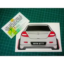 H1b to green card fees. Sticker Belakang Kereta Sticker Bontot Kereta Custom Colour No Plate Proton Persona Elegance Shopee Malaysia