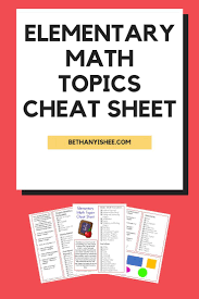 Math Cheat Sheet Bethany Ishee Math Curriculum Homeschool Math Curriculum Homeschool Kindergarten Math