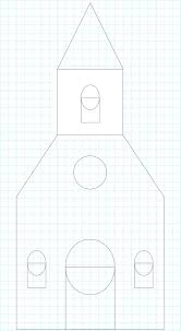 Ginger Church Detailed Front Sketches Patterns Templates Gingerbread House Patterns Gingerbread House Template Gingerbread House Template Printable