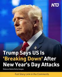President-elect Donald Trump has condemned what he described as “virtually  nonexistent leadership” and open border policies in the United States  following the deadly attack in New Orleans