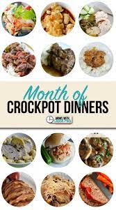30 Days Of Crockpot Dinners Menu Plan And Recipes Crockpot Dinner Crockpot Dishes Recipes