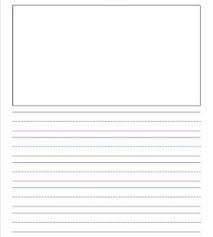 This is a practice writing and fun art activity. First Grade Writing Paper Lined Paper With Boxes For Pictures