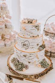 Related Image Wedding Cake Rustic Birch Wedding Cakes Cactus Wedding Cake