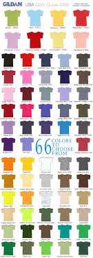 High Quality Gildan T Shirt Color Chart The Biz Shirts