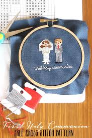 Free and simple cross stitch patterns download for beginners. Free First Holy Communion Cross Stitch Patterns Catholic Sprouts Communion Cross Cross Stitch Cross Stitch Patterns