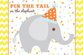 50 Off Sale Pin The Tail On The Elephant Game Printable Etsy Elephant Game Party Signs Birthday Games