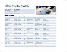 Commercial Office Cleaning Checklist Template Word Excel