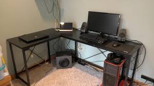 Can This L Shaped Corner Desk Save Our Pathetic Gaming Pc Setup Youtube Bestar hampton corner gaming workstation. can this l shaped corner desk save our pathetic gaming pc setup