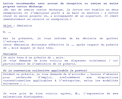 Cette preuve sera jointe à votre lettre de démission dans laquelle vous demandez l'autorisation à votre supérieur hiérarchique de ne pas respecter le je sollicite votre accord pour quitter mon emploi à compter du … sans effectuer le préavis de … mois auquel je suis tenu(e). Lettre De Demission Des Modeles Gratuit Sur Word Cours Et Formation Gratuit