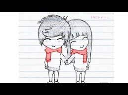 Maybe you would like to learn more about one of these? How To Draw Cartoon Cute Couple Pencil Drawing Youtube