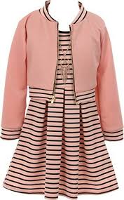 Bny Corner Girls 3 Pieces Dress Set Dress Necklace Jacket Flower Girl Dress 4 14 Piece Dress Necklace Dress Set Dress