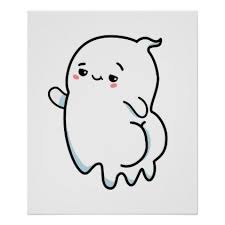 Check spelling or type a new query. Cute Kawaii Bootylicious Ghost Poster Zazzle Com In 2021 Ghost Tattoo Ghost Cartoon Kawaii Halloween
