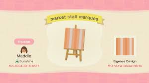 Orange Market Stall Or Stand Pattern Designed By Acnh Custom Designs In 2020 Animal Crossing New Animal Crossing Animal Crossing Qr