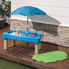 Step2 Cascading Cove W Umbrella With Images Sand And Water Table Water Table With Umbrella Sand And Water