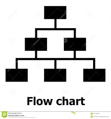 Flow Chart Icon Simple Style Stock Vector Illustration