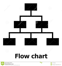 flow chart icon simple style stock vector illustration