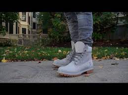 Women's mt maddsen mid leather waterproof hiking boot. Timberland 6 Premium Grey Boot Review On Feet Youtube