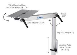 Lagun Adjustable Swivelling Cockpit Table Mounting System 30605 Camping Table Adjustable Table Camper