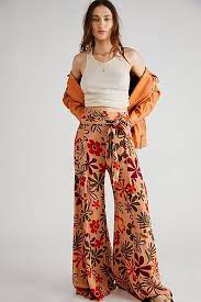 Fp One Aloha Printed Wide Leg Pants Free People