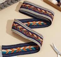 2.5Yards Ethnic Style Embroidery Polycotton Ribbons Arrow Pattern Jacquard  Ribbon Colorful Garment Accessories for Gift Wrapping Wedding Dress ...
