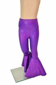 Kids Grape Purple Holographic Bell Bottom Flared Rock Star