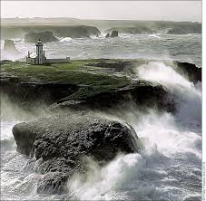 Gros Temps Sur La Pointe Des Poulains A L Extremite No De Belle I Faro Islas Paisaje Marino