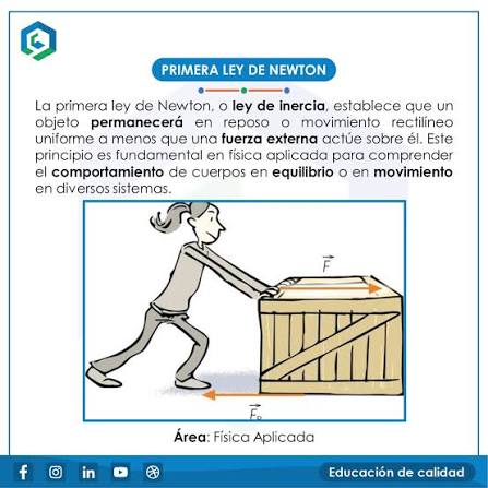 ? 1RA LEY DE NEWTON Un cuerpo no cambia su estado sin fuerza externa. ? ¡Principio de inercia! Síguenos en nuestras redes sociales: ✓ YouTube: https://www.youtube.com/@ingenieria.industrial/ ✓ TikTok: https://www.tiktok.com/@ingenieria.industrial ...