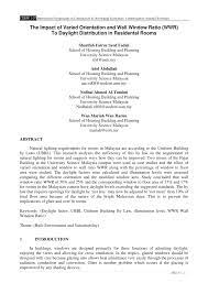 Abbreviation is mostly used in categories:building malaysia law wall dura. Pdf The Impact Of Varied Orientation And Wall Window Ratio Wwr To Daylight Distribution In Residental Rooms
