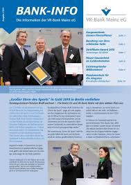 Willkommen auf der startseite ihrer vr bank eg. Kundenzeitschrift 1 2011 Vr Bank Mainz
