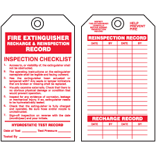 Fire extinguishers are a standard feature in many public buildings and private homes. Fire Extinguisher Tags Recharge And Reinspection Record Seton