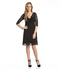 Karen Kane Lace Bordered Dress Dillards Com Stretch Lace Dress Pretty Dresses Little Black Dress