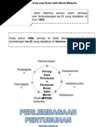 Persatuan mendapat pengiktirafan oleh persatuan palang merah antarabangsa pada 4 julai 1963 dan menjadi ahli pada 5 september 1975, persatuan palang merah malaysia telah ditukar nama kepada persatuan bulan sabit merah atau secara ringkasnyadisebut bsmm. Prinsip Asas Bsmm Telah Diterima Secara Rasmi Semasa Persidangan Palang Merah Antarabangsa Ke 20 Yang Diadakan Di