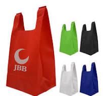 Bolsas de asas no tejidas estilo camiseta reutilizables al por mayor