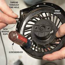 If this is the case, take a look at our article on repairing a starter spring. Lawn Mower Repair Broken Cord Diy Family Handyman