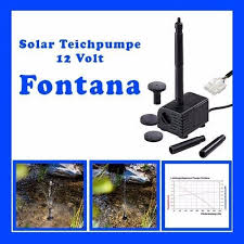 Einzelpumpe Fontana Solarpumpe Teichpumpe Tauchpumpe Gartenpumpe 12 Volt 101751 Teichpumpen Solar Tauchpumpe