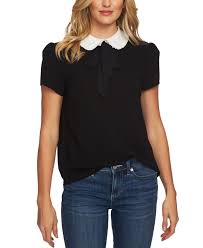 Cece Tie Neck Peter Pan Collar Top Reviews Tops Women Macy S In 2020 Peter Pan Collars Outfit Peter Pan Collar Top Collar Top