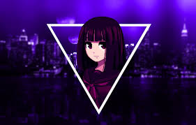 Enjoy our curated selection of 992 purple hair wallpapers and backgrounds from animes like tokyo ghoul and vocaloid. Wallpaper Girl Dark Purple Anime Pixel Violet Images For Desktop Section Syonen Download