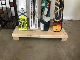 How To Make A Simple Ski Rack Rest To Keep Skis Off Cement Floor