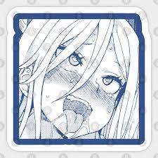 Ahegao Design / Anime Tee Manga - Ahegao Face - Sticker | TeePublic