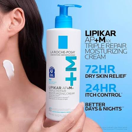 Amazon.com: La Roche-Posay Lipikar AP+MAX Triple Repair Body Cream for Dry Skin 16.07oz | Gentle face & body moisturizer with shea butter and niacinamide for very dry, rough, sensitive skin. Body cream