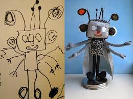There Is A Studio Which Creates Soft Toys Based On Children S Drawings That Their Parents Send In Once Comple Childrens Drawings Art For Kids Drawing For Kids